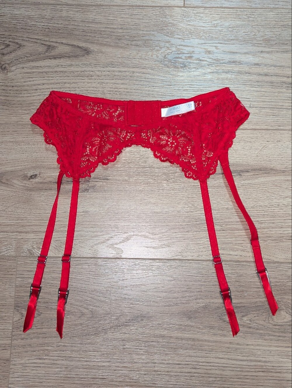 Red Lace Garter Belt with Adjustable Straps - Women Intimates & Sleepwear